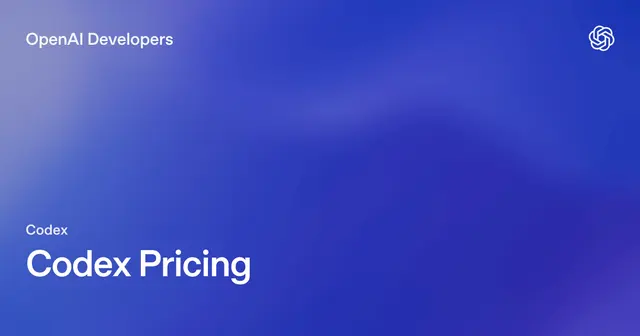 Codex Pricing & Plan Summary | OpenAI Developers