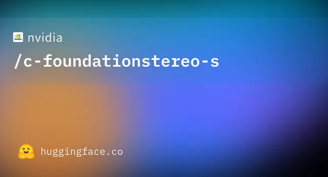 FoundationStereo model card preview