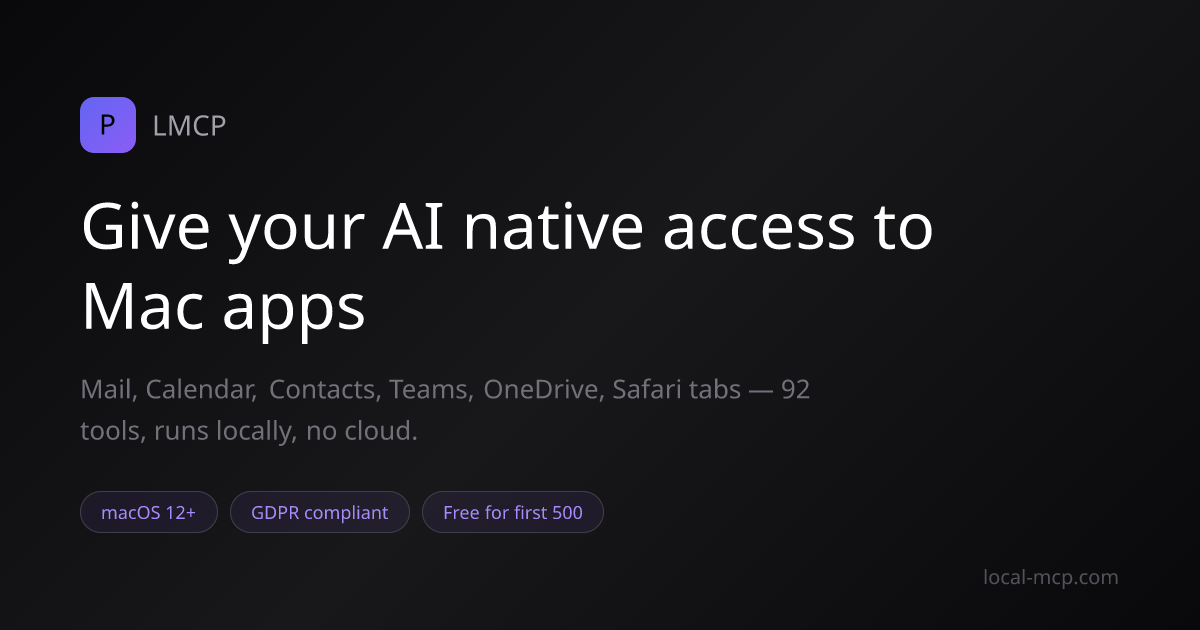 Show HN: Local MCP – give Claude, Cursor and ChatGPT access to your whole Mac