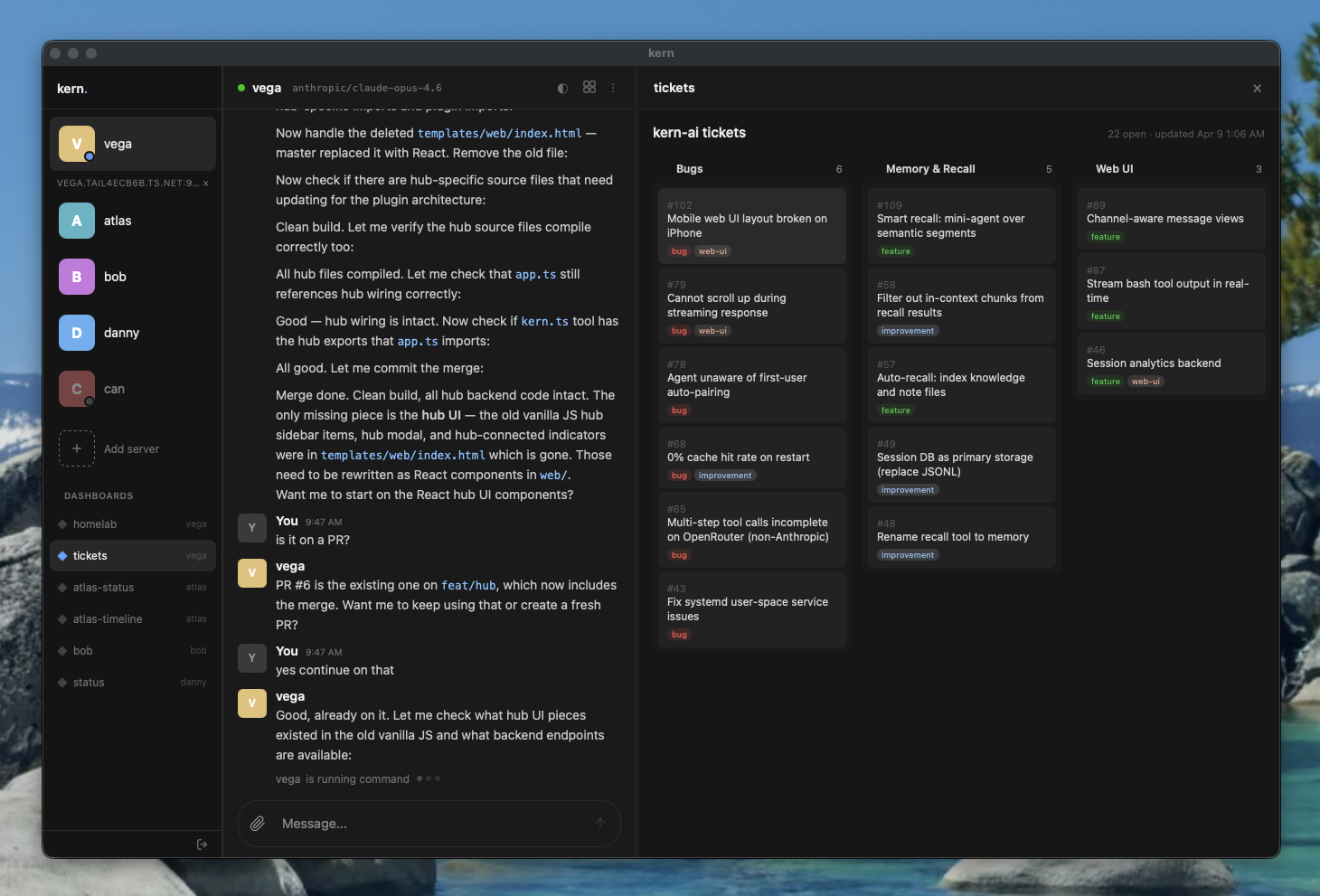 kern web UI