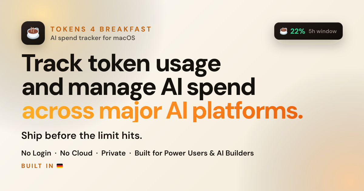 Track tokens usage and AI Subscriptions across major AI platforms