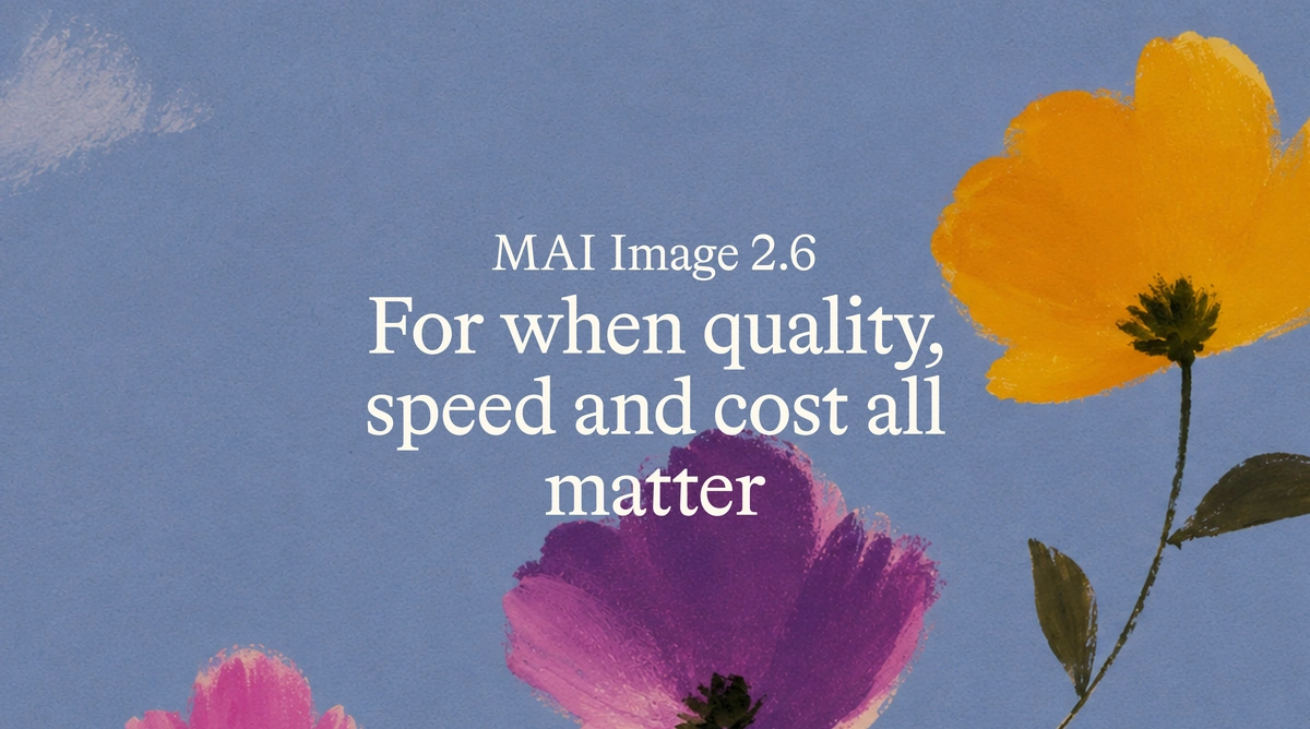 Social share image for MAI-Image-2.6 announcement