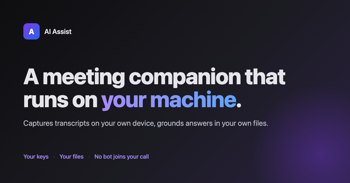 Show HN: AI meeting notes – no bot, insights and answers from your files (BYOK)