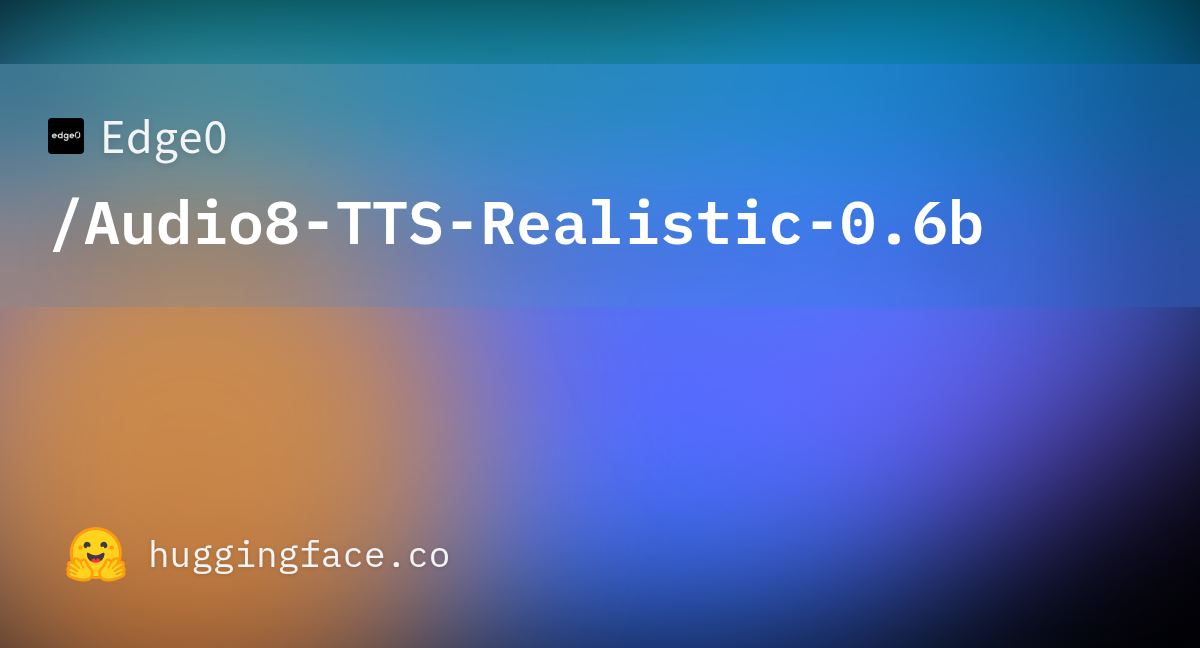 Audio8-TTS-Realistic-0.6B model card thumbnail