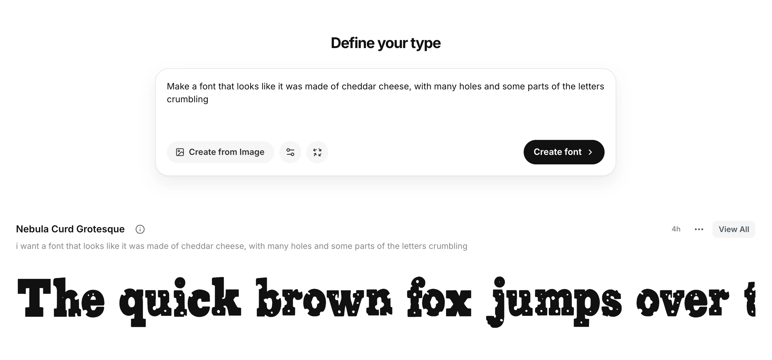 Интерфейс генератора шрифтов Mixfont