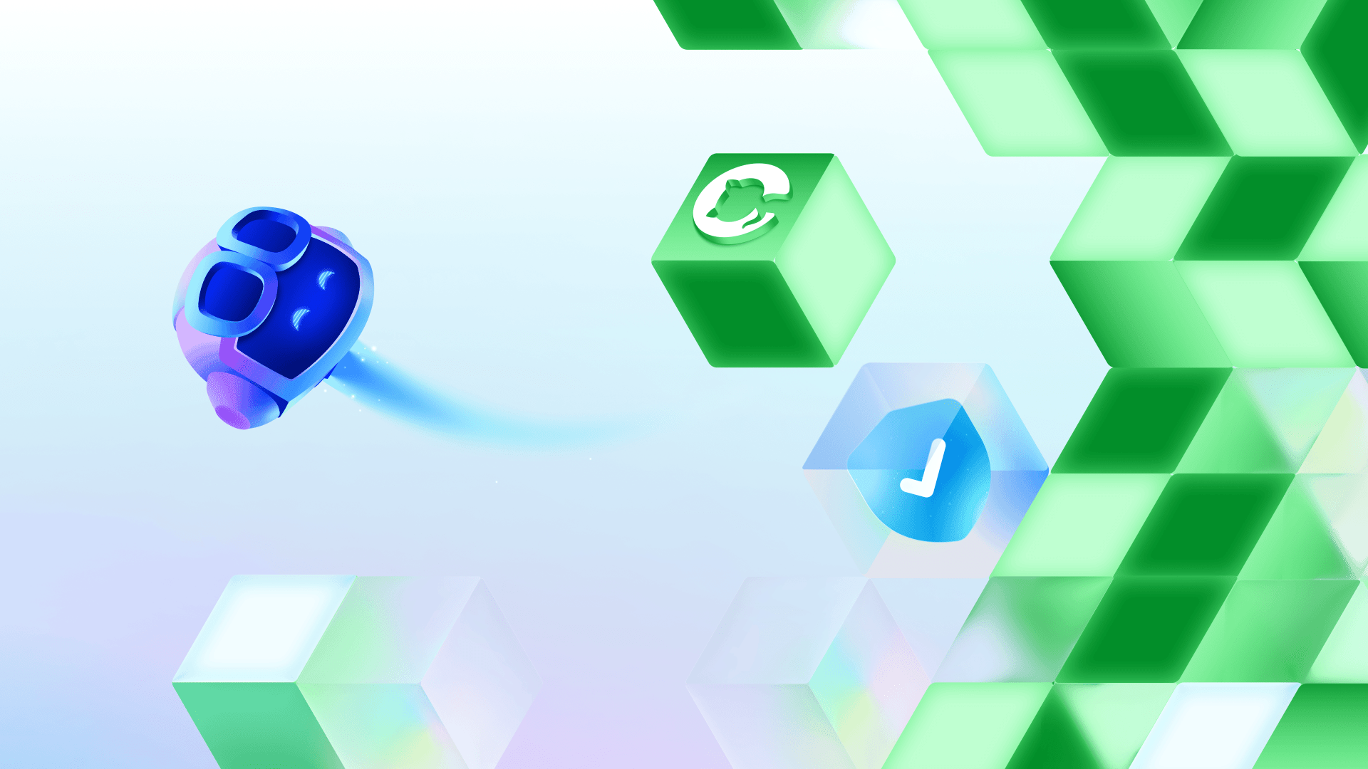 GitHub article hero image (security Invertocat blocks with Copilot)