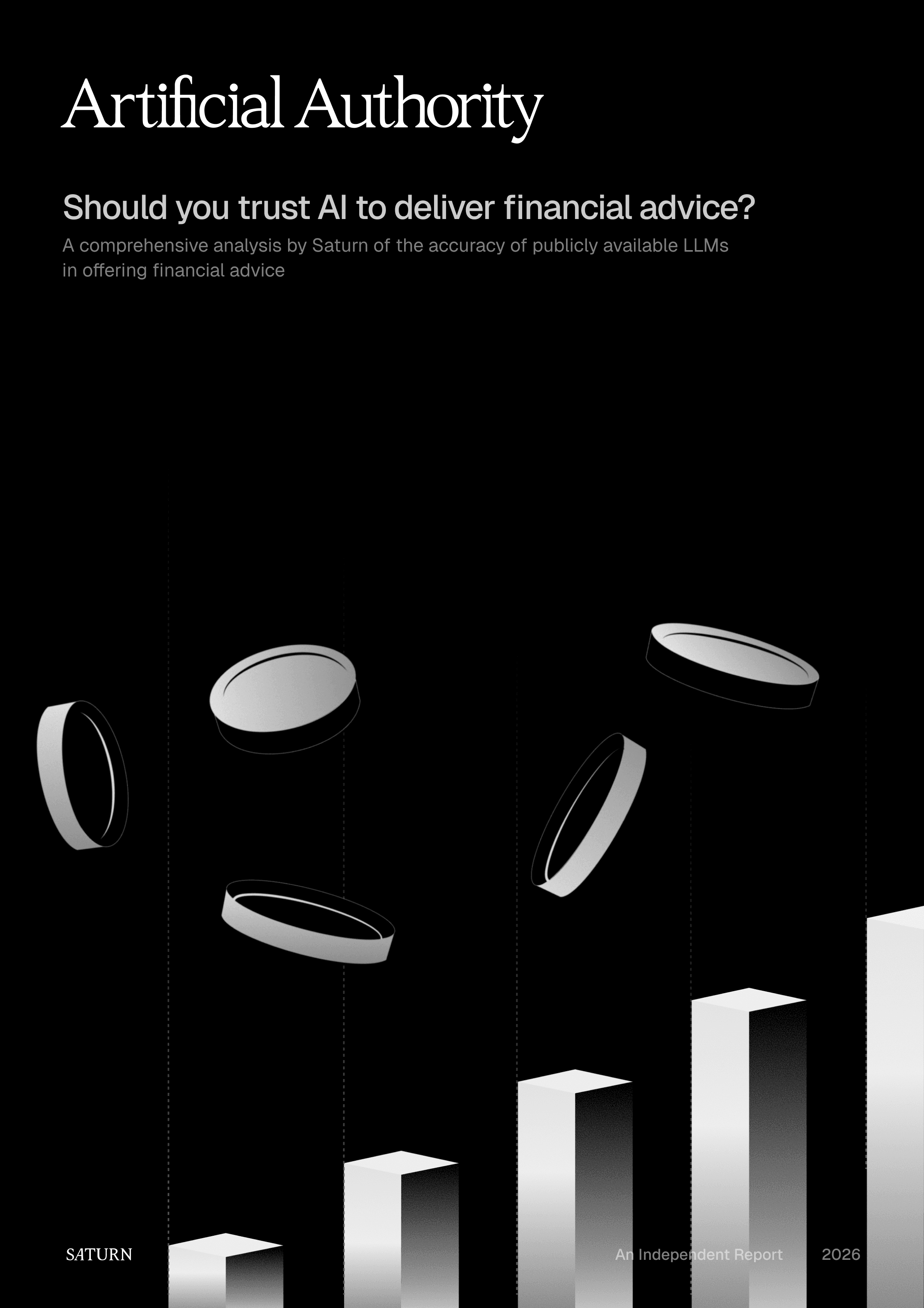 Saturn report cover: AI models make mistakes 57% of the time on financial advice questions