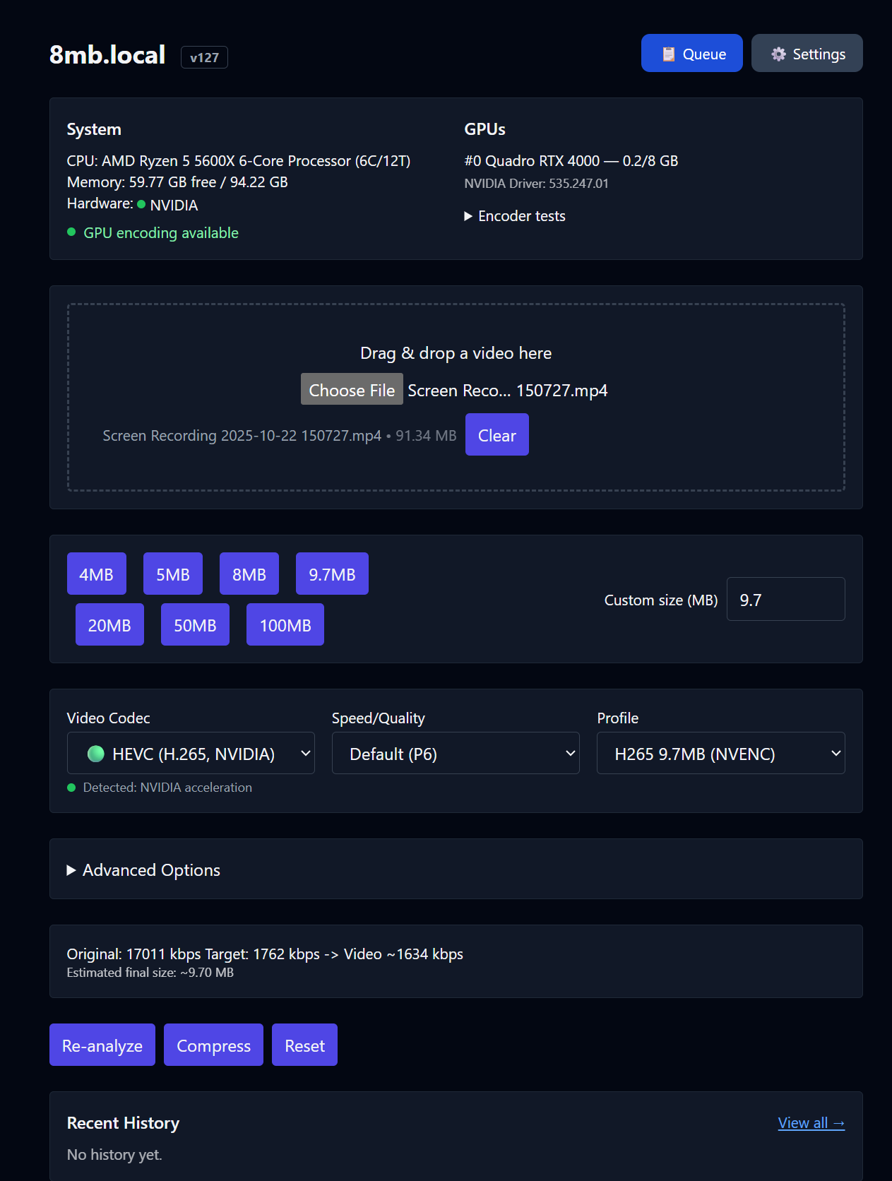 Main Interface
