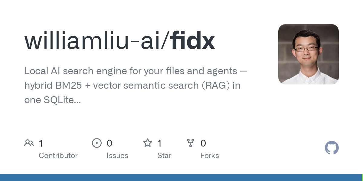 Fidx – local semantic search in one SQLite file, no LLM at query