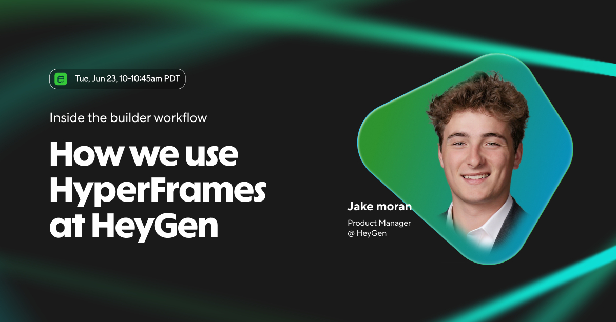 Visual representation of HyperFrames workflow at HeyGen