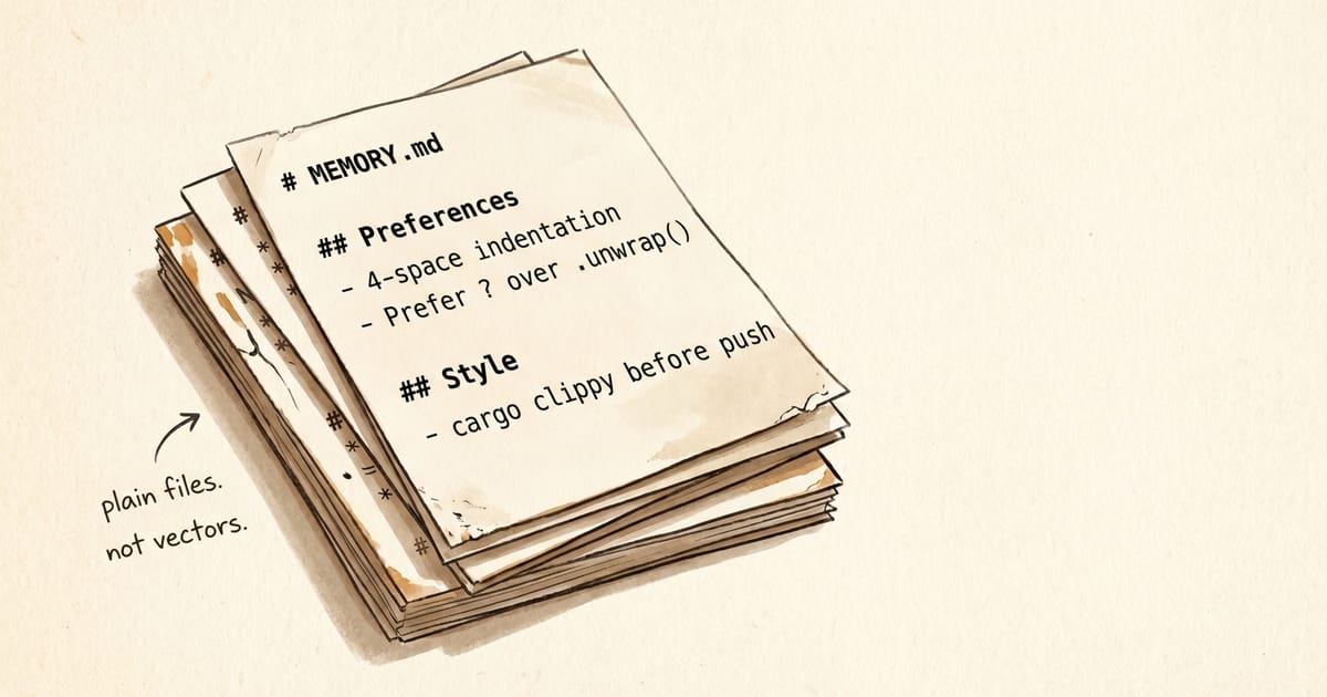 Designing Memory for a Minimal Rust Coding Agent, Without a Vector Store