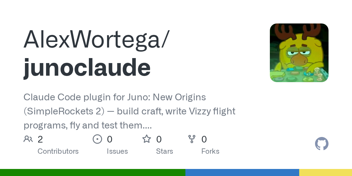 GitHub - AlexWortega/junoclaude: Claude Code plugin for Juno: New Origins