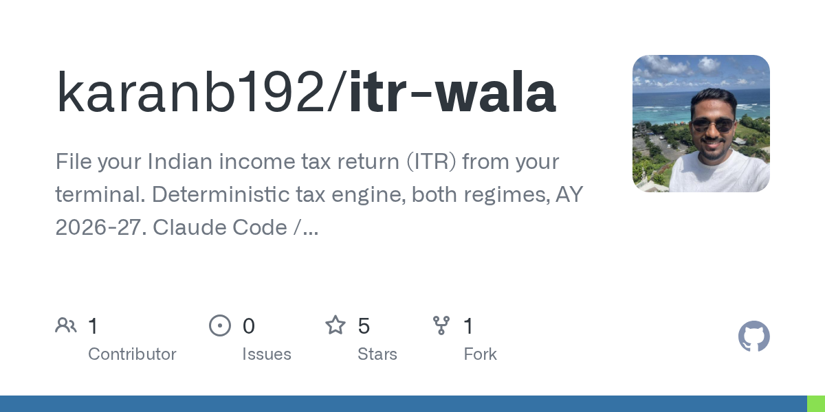 Show HN: I taught Claude Code to file Indian income-tax returns (ITR)