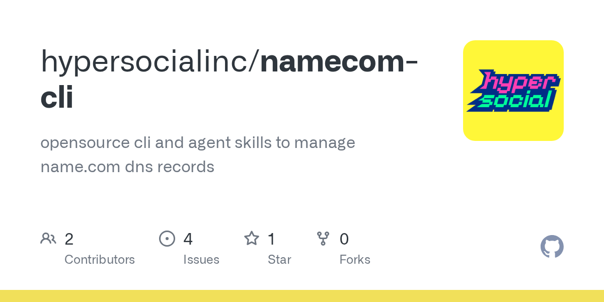 Show HN: Namecom-CLI – CLI and agent skill so Claude Code/Codex can do your DNS