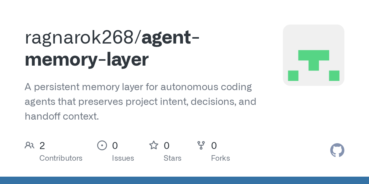 Agent Memory Layer: Repository-local memory for AI coding agents