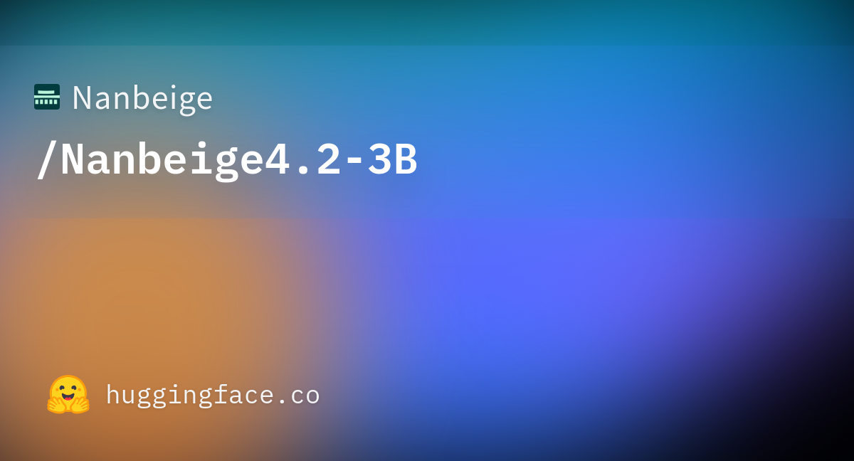 Nanbeige/Nanbeige4.2-3B · Hugging Face