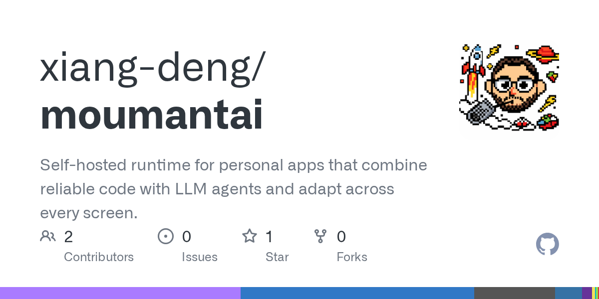 Show HN: Moumantai – self-hosted, agent-driven apps you can use on any device