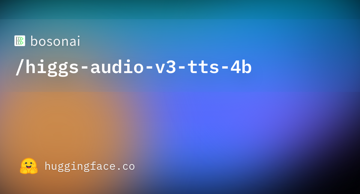 New SoTA open source TTS model from Boson AI