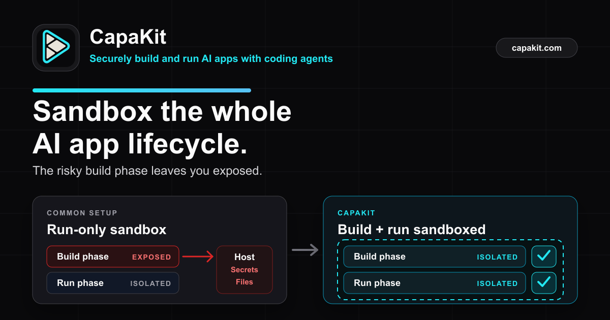 Show HN: Sandbox AI-app lifecycle, from build to run