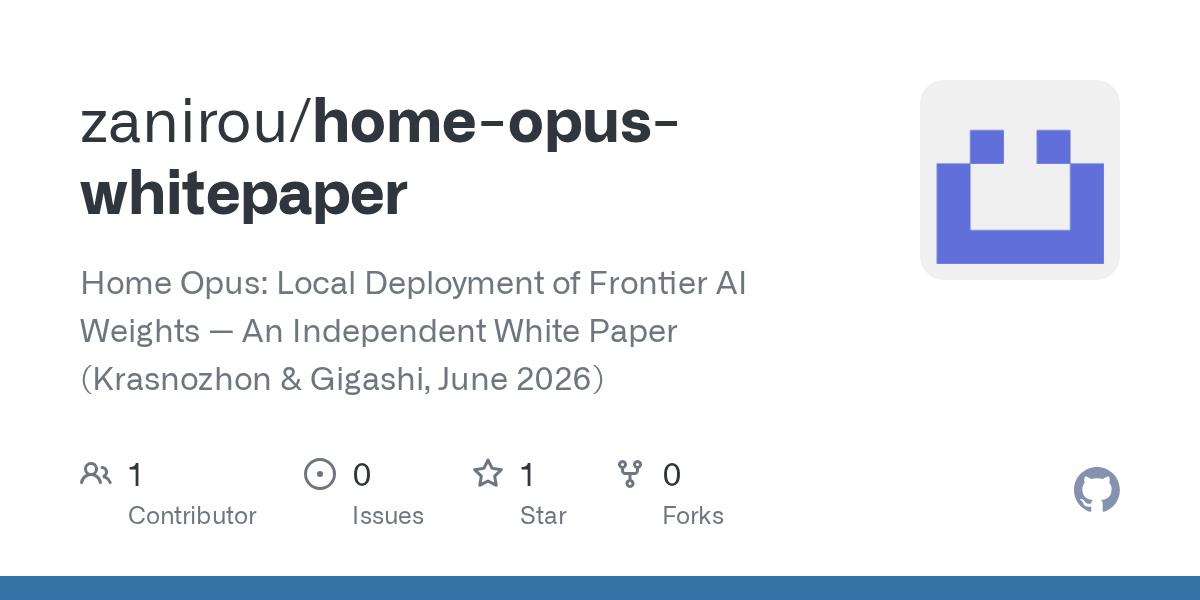 Home Opus: Local Deployment of Frontier AI Weights (Post-Fable 5 Ban)