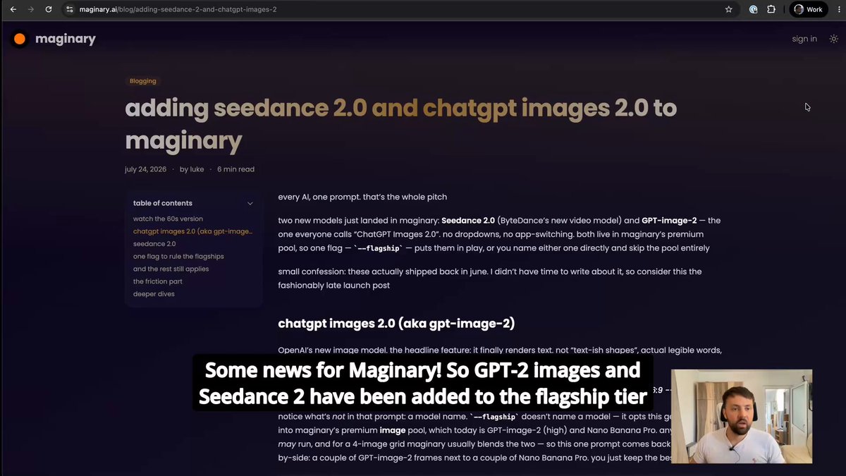 Show HN: Maginary.ai gets seedance2 and GPT-images2 support