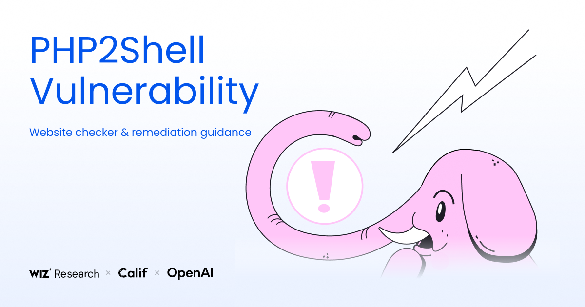 PHP2Shell Vulnerability: website checker & remediation guidance. Wiz Research × Calif × OpenAI.