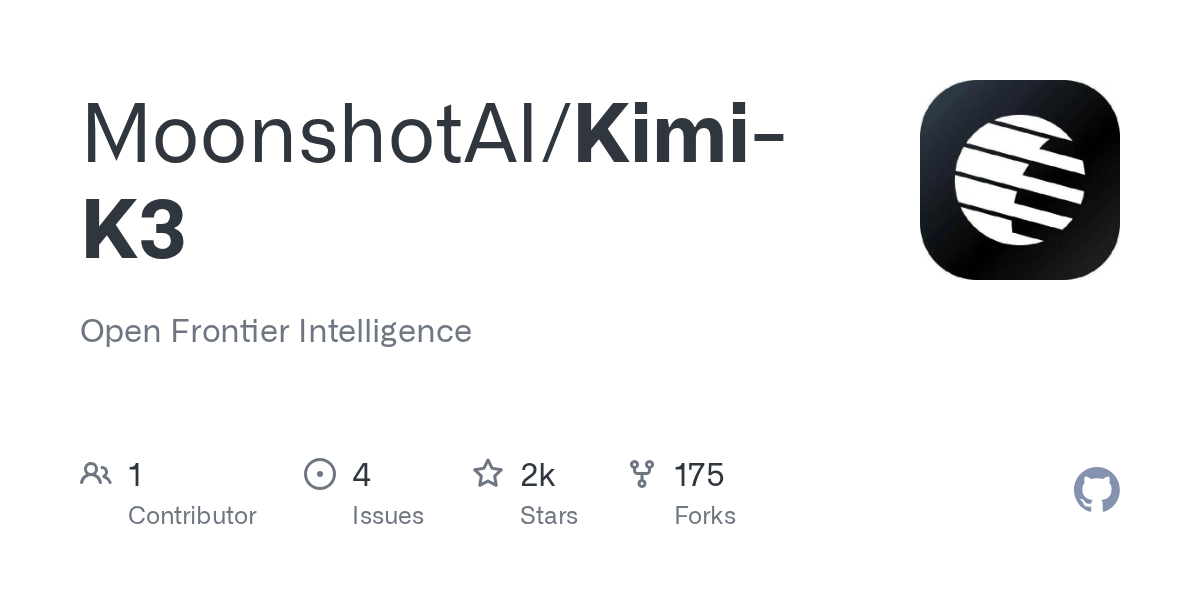 Kimi-K3 Technical Report (GitHub)