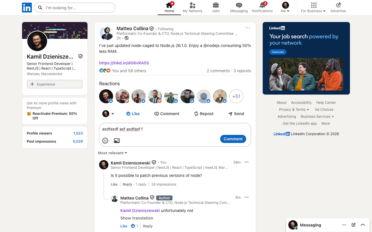 Screenshot of Comment Vibe extension in action