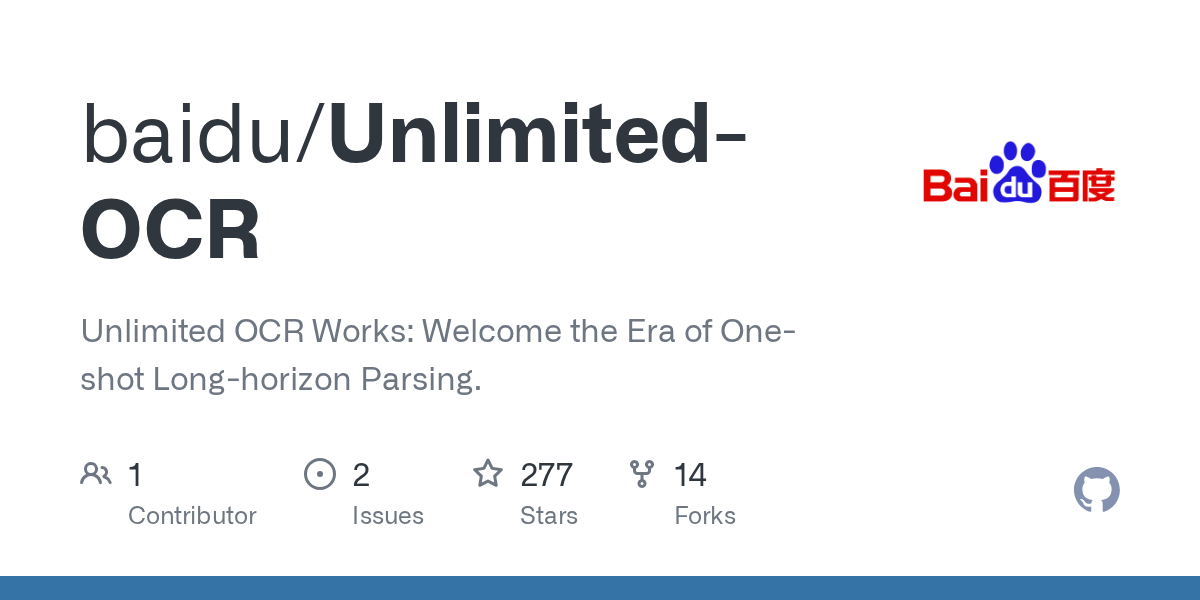 GitHub - baidu/Unlimited-OCR