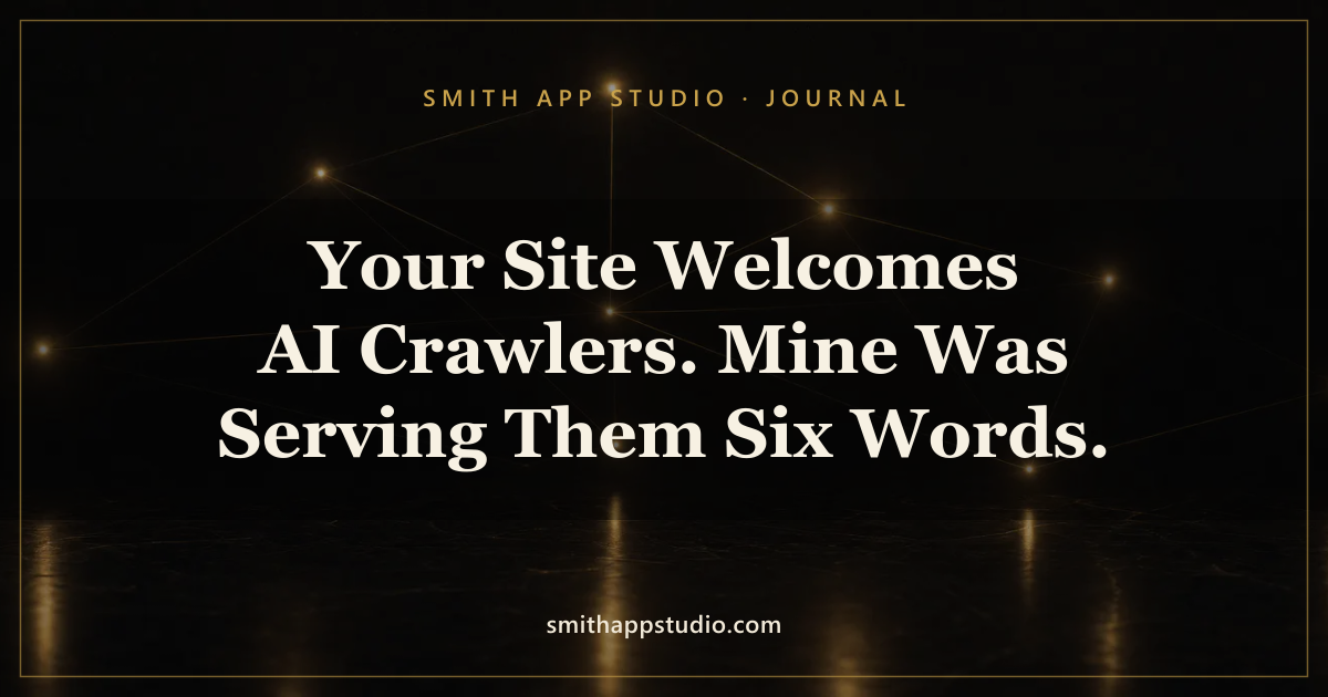 AI crawlers don't render JavaScript – I audited my own 11 production sites