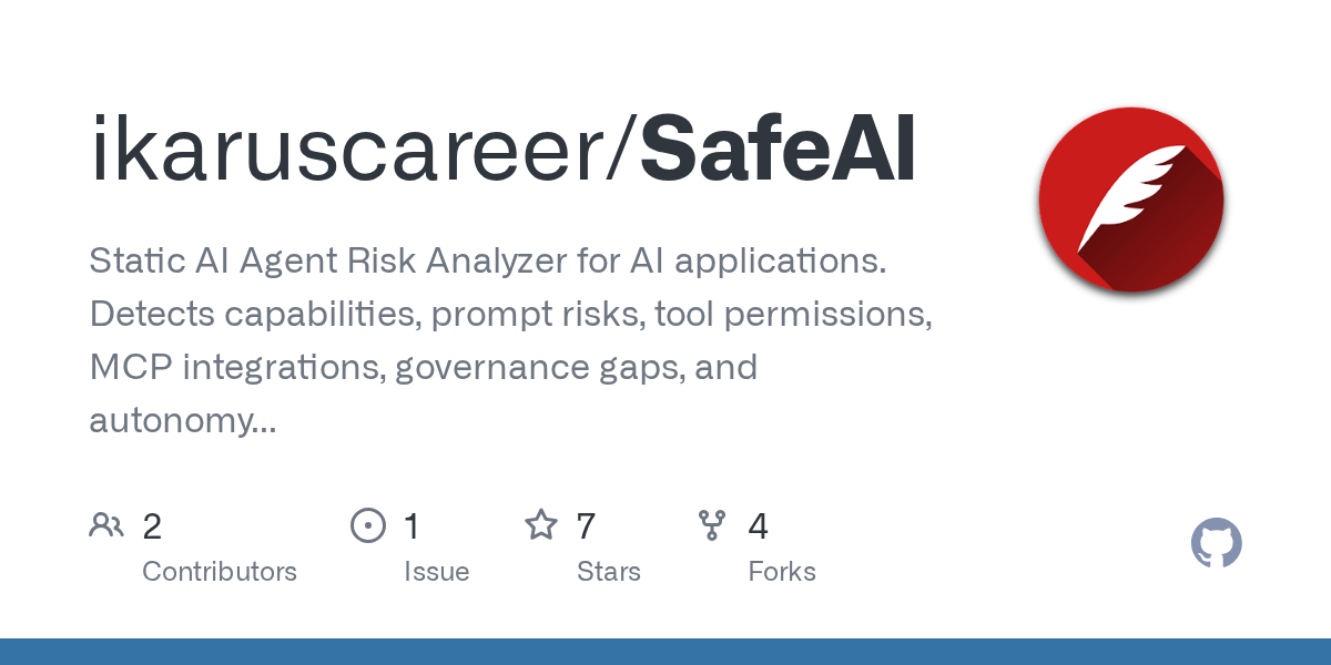 An Open-Source Static AI Capability and Risk Analyzer – First Week Report