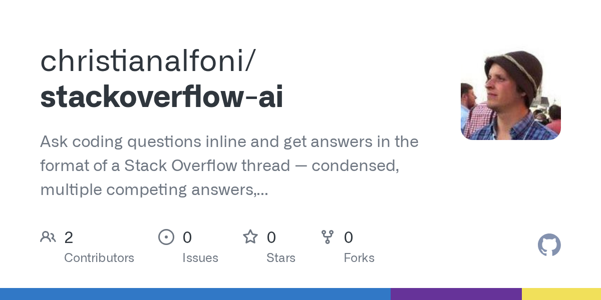 christianalfoni/stackoverflow-ai GitHub Repository