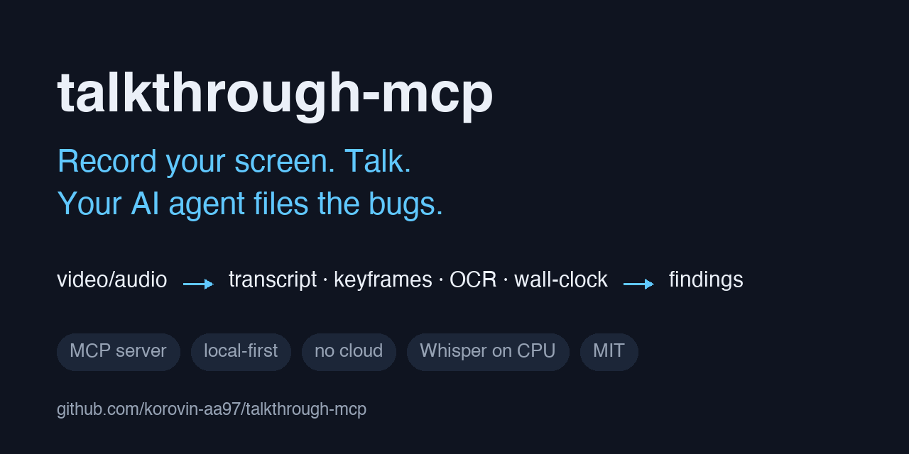 Show HN: Turn narrated screen recordings into data for AI agents (local, MIT)