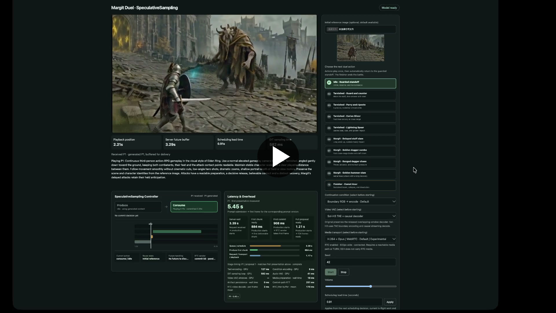 Play the first Speculative Sampling interactive H3 demo