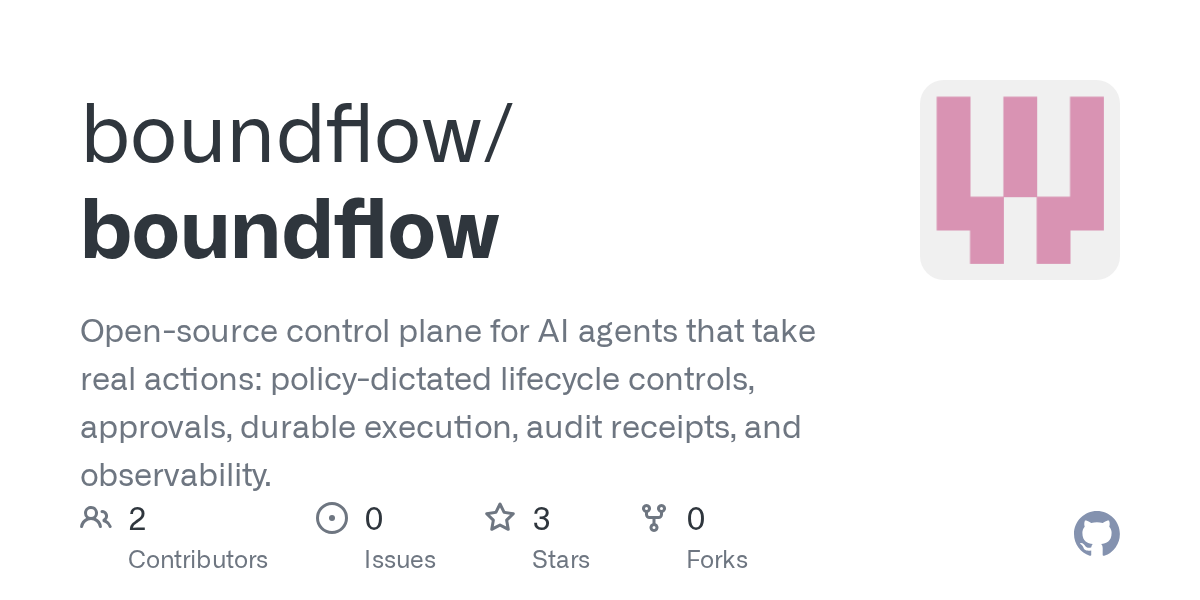 Show HN: BoundFlow – an open-source control plane for AI agents