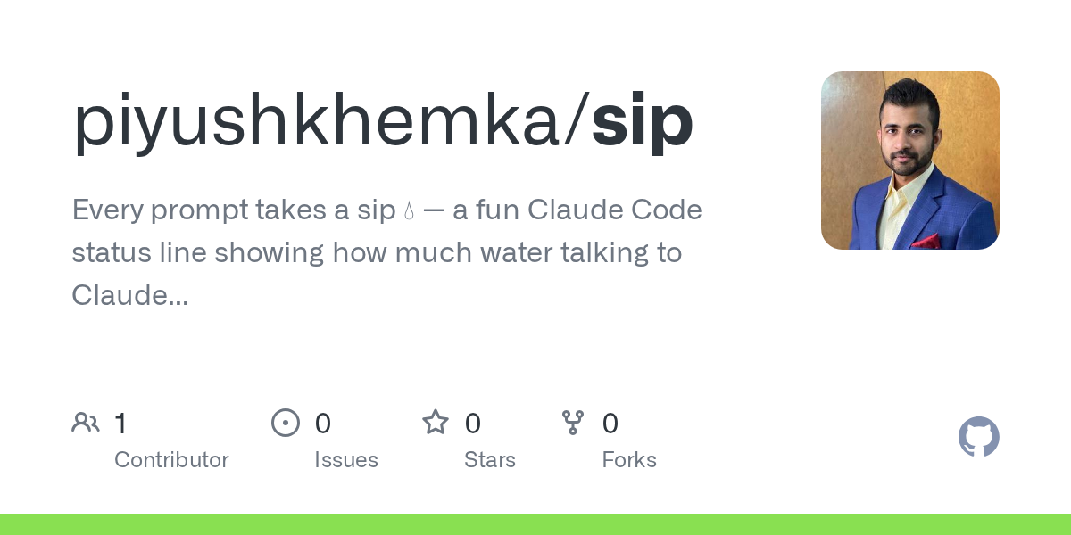 Built a tracker to estimate water wastage when talking to Claude