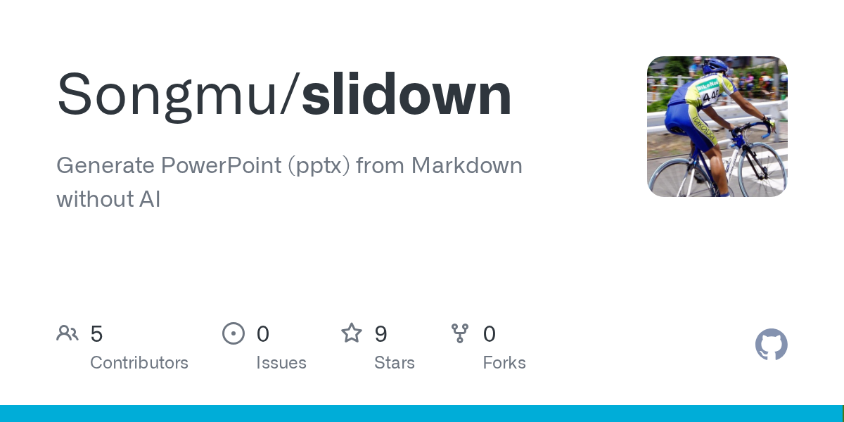Show HN: Slidown – Markdown to PowerPoint in pure Go, no AI in generation