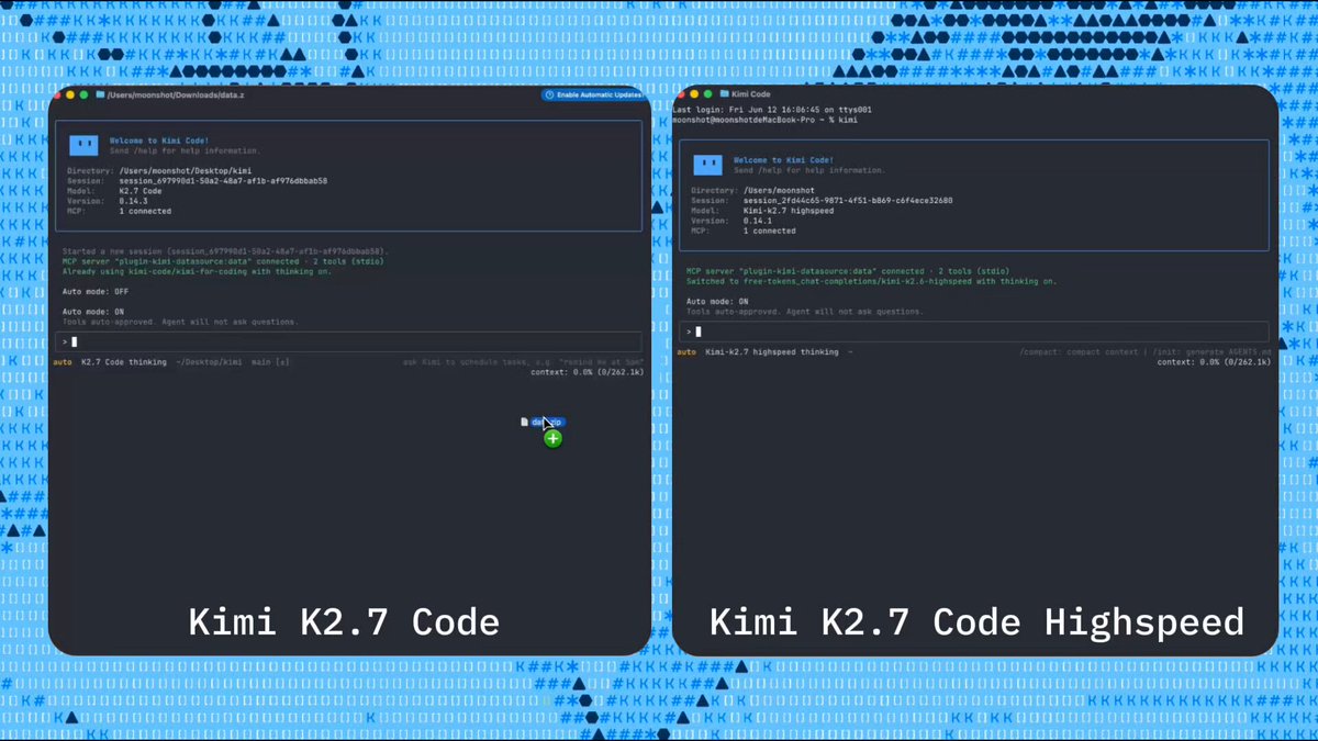 Announcement visual for Kimi K2.7 Code HighSpeed