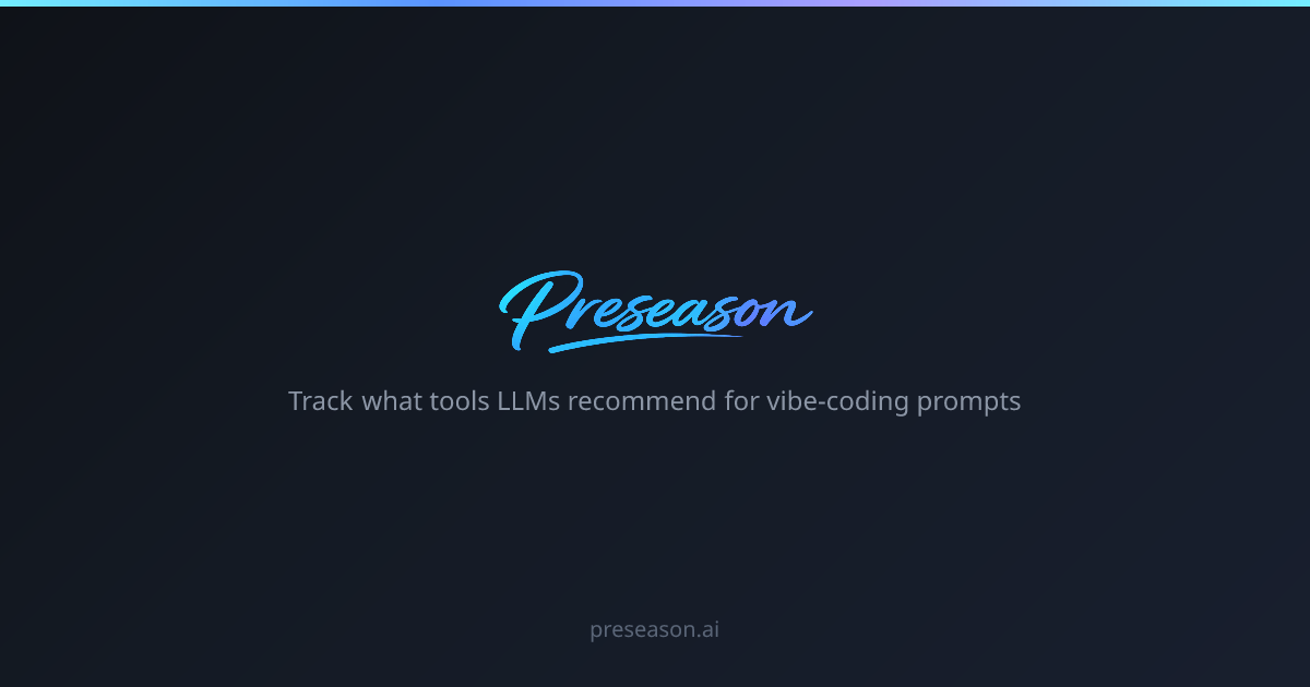 Show HN: Preseason.ai – Open-source benchmark of devtool choices, ranked by LLM