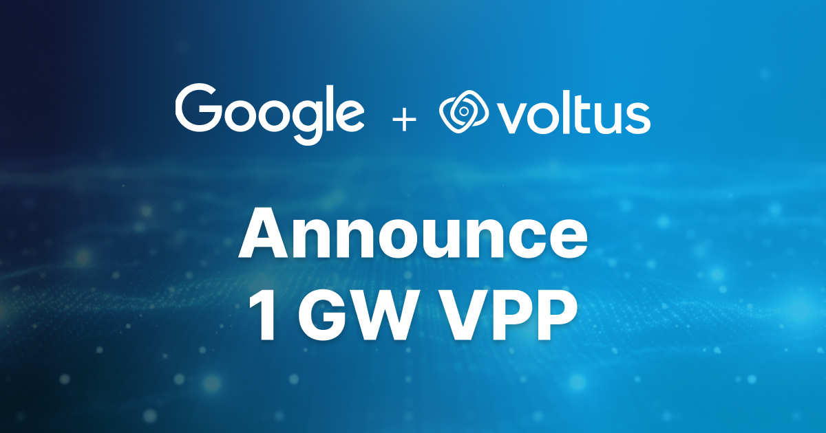 Official press thumbnail for the Google–Voltus 1 GW virtual power plant agreement