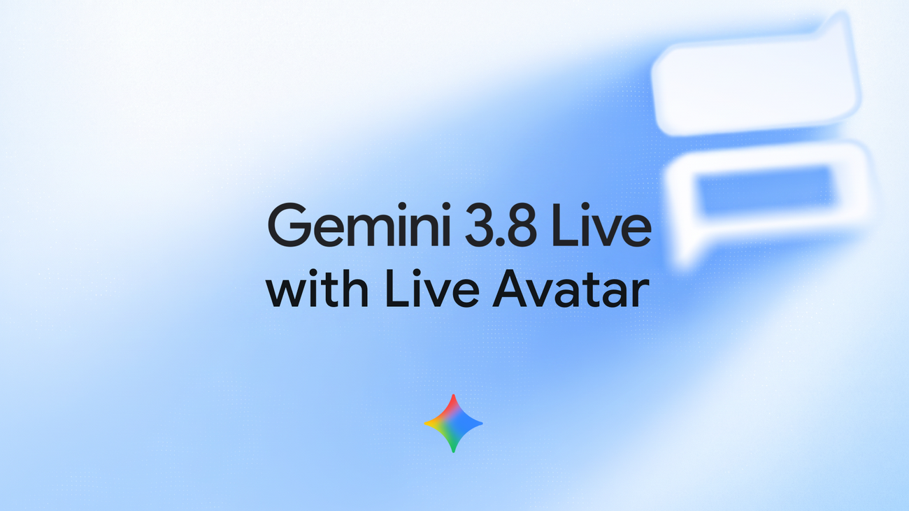 Gemini 3.8 Live with Live Avatar announcement hero image