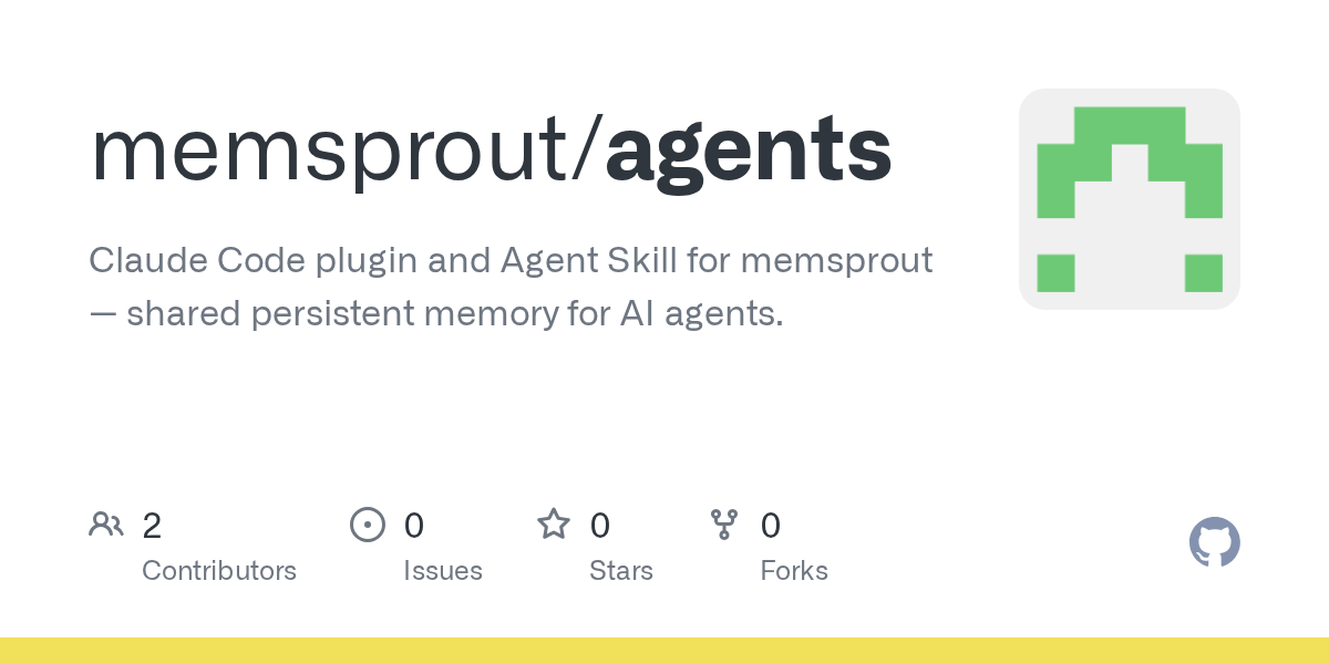 memsprout for AI agents (GitHub)