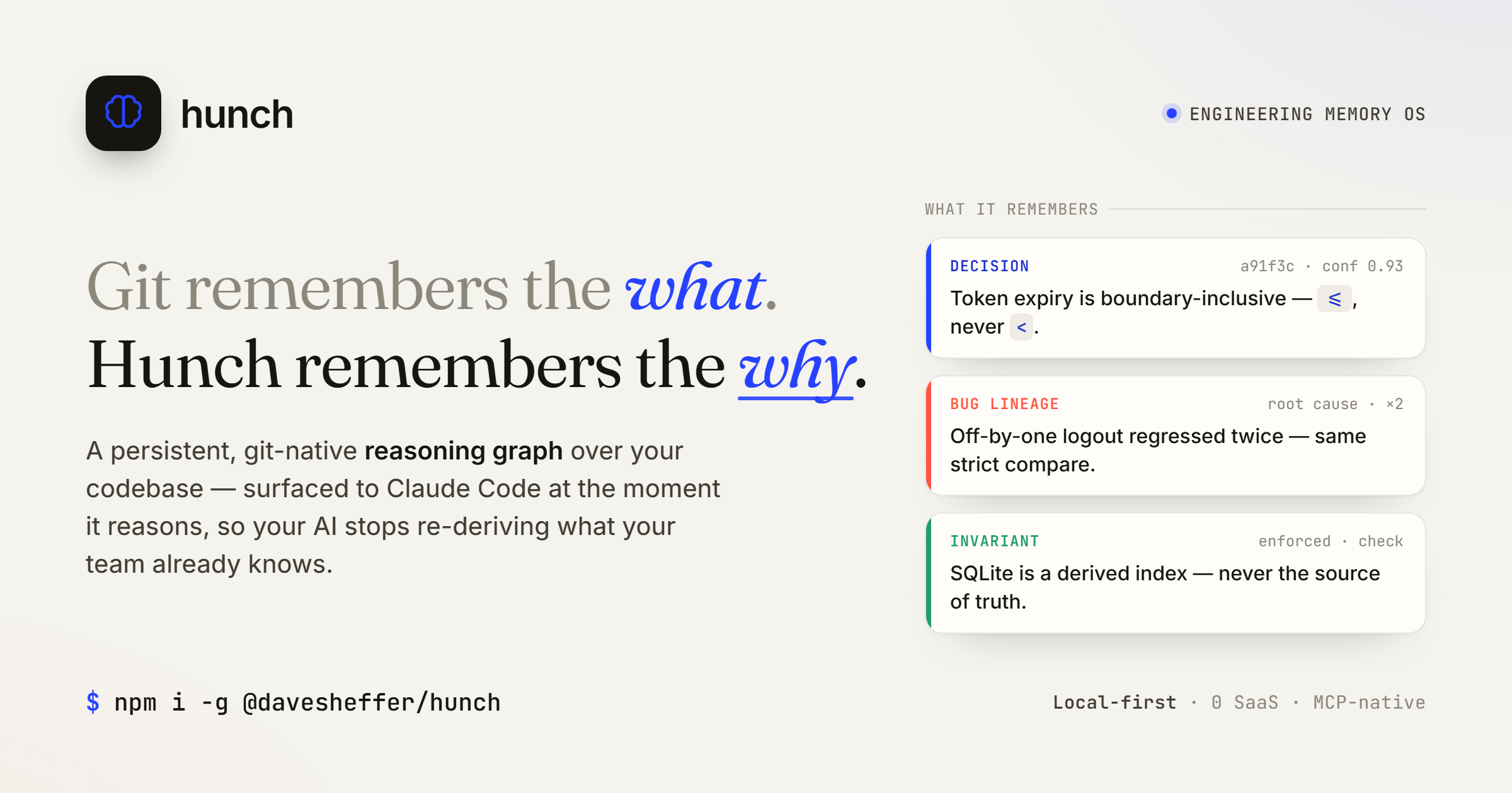 Hunch – a Git-native decision graph your AI assistant obeys