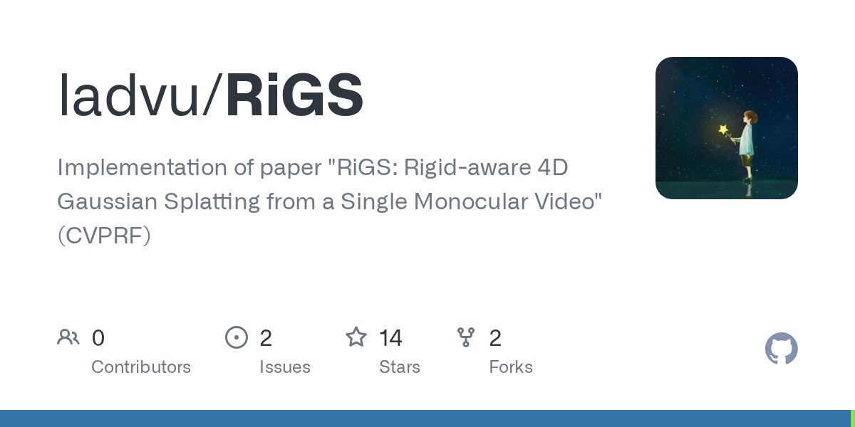 RiGS: Rigid-aware 4D Gaussian Splatting from a Single Monocular Video (GitHub)