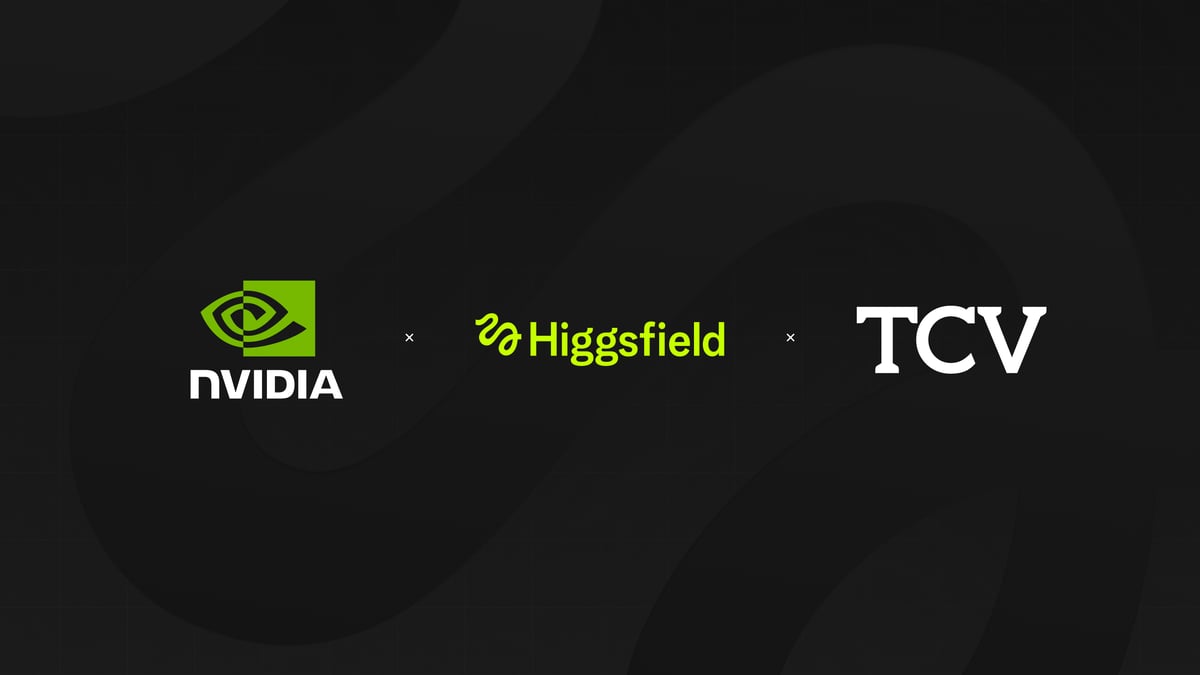 og:image of the official Higgsfield announcement of the Series B extension with TCV and NVIDIA