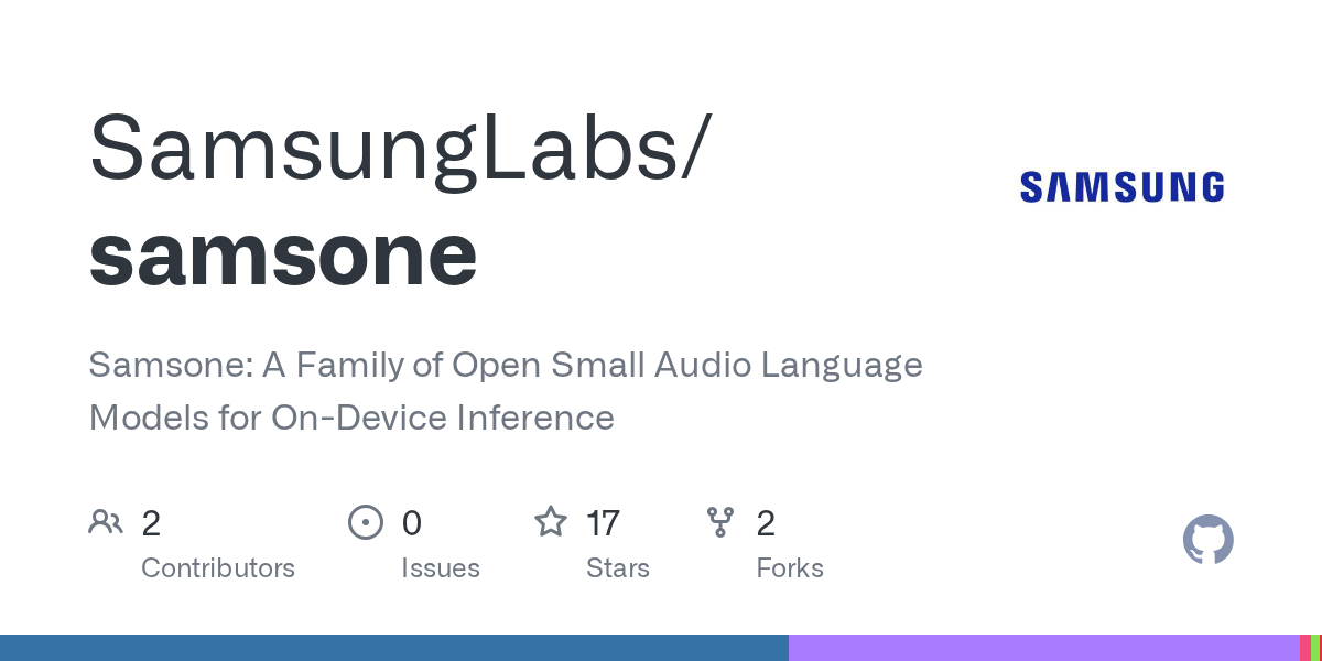 Samsone: A Family of Open Small Audio Language Models for On-Device Inference - SamsungLabs/samsone