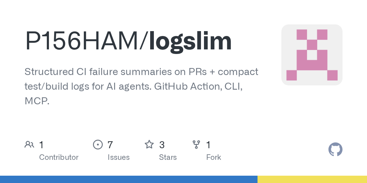 Logslim – compact test/build output before your AI agent reads it