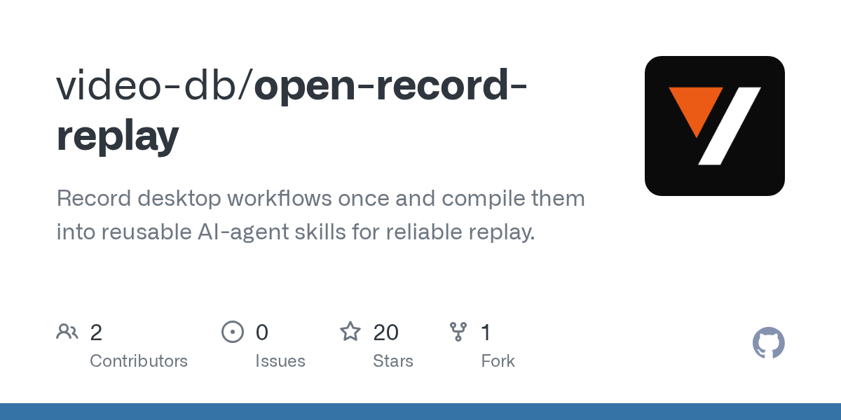 Record and Replay, teach AI agents desktop workflows by showing them once