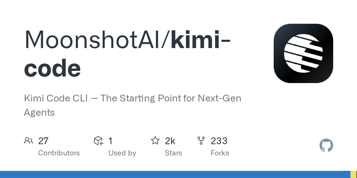 GitHub - MoonshotAI/kimi-code