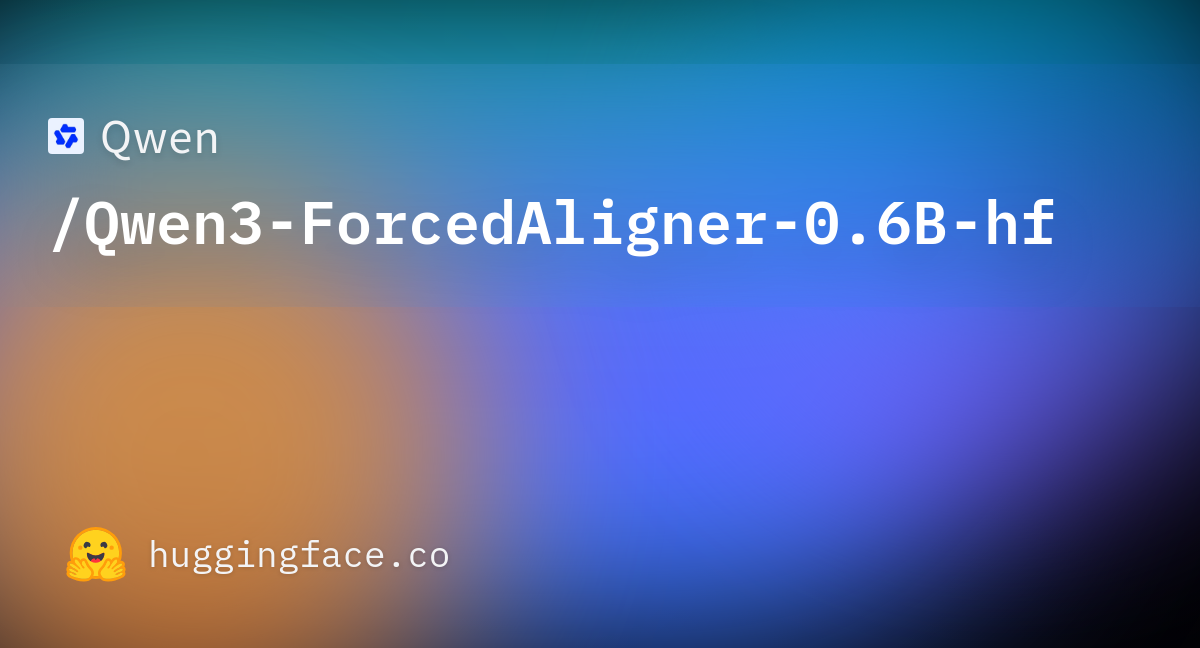 Qwen/Qwen3-ForcedAligner-0.6B-hf · Hugging Face